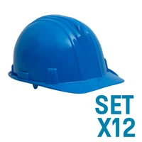 Cascos Bunker Rachet Dielectrico Azúl Set X 12 Unidades