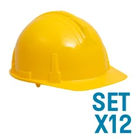 Cascos Industrial Liviano Amarillo Set X 12 Unidades