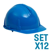 Cascos Industrial Liviano Azúl Set X 12 Unidades