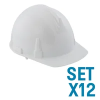 Cascos Industrial Liviano Blanco Set X 12 Unidades