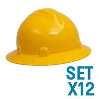 Cascos Imperio Rachet Dieléctricos Amarillo Set X 12 Unidades