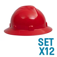 Cascos Imperio Rachet Dieléctricos Rojo Set X 12 Unidades
