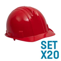 Cascos Bunker Rachet Dielectrico Rojo Set X 20 Unidades
