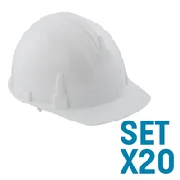 Casco Industrial Liviano Blanco Set X 20 Unidades