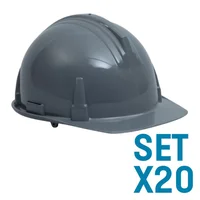 Casco Industrial Liviano Gris Set X 20 Unidades