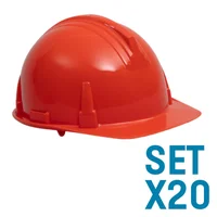 Cascos Industrial Liviano Naranja Set X 20 Unidades
