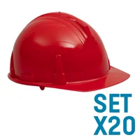 Cascos Industrial Liviano Rojo Set X 20 Unidades