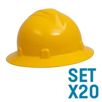Cascos Imperio Rachet Dieléctricos Amarillo Set X 20 Unidades