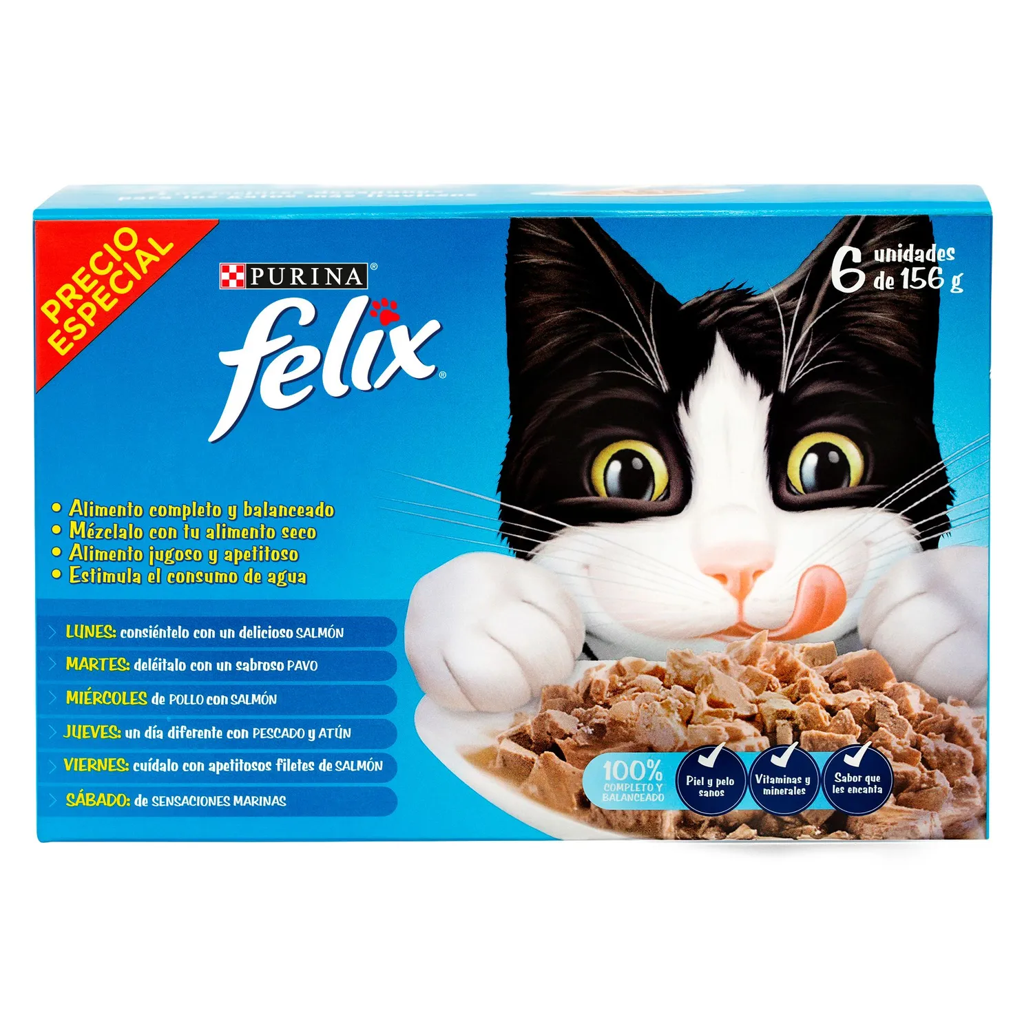 Comida Húmeda Para Gato Adulto Sabores Surtidos Felix X6und Precio Especial