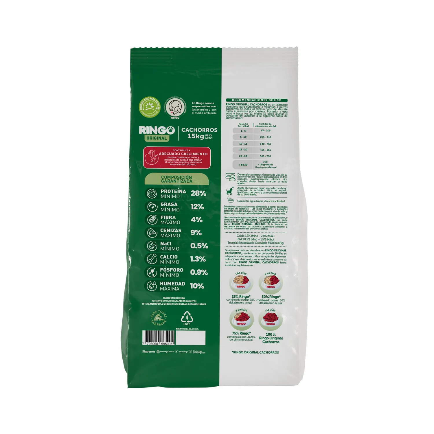 Comida Seca Para Perros Ringo Original 15kg