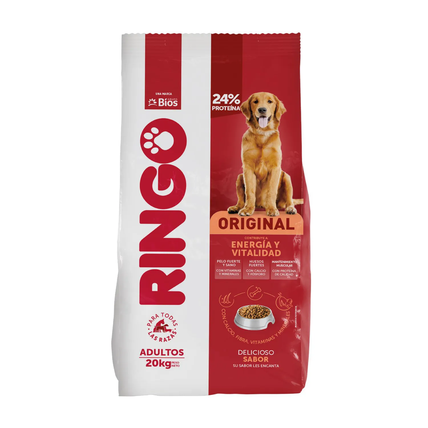 Comida Seca Para Perros Ringo Original Adulto 20 Kg