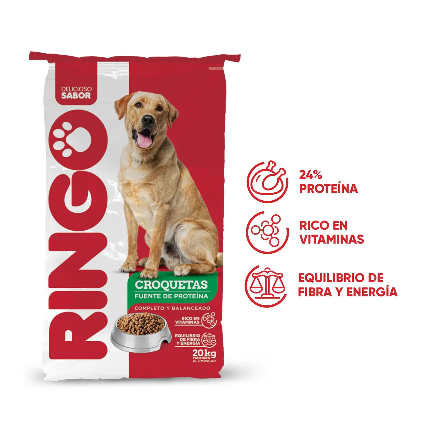 Comida Seca Para Perros Ringo Original Adulto 20 Kg 3
