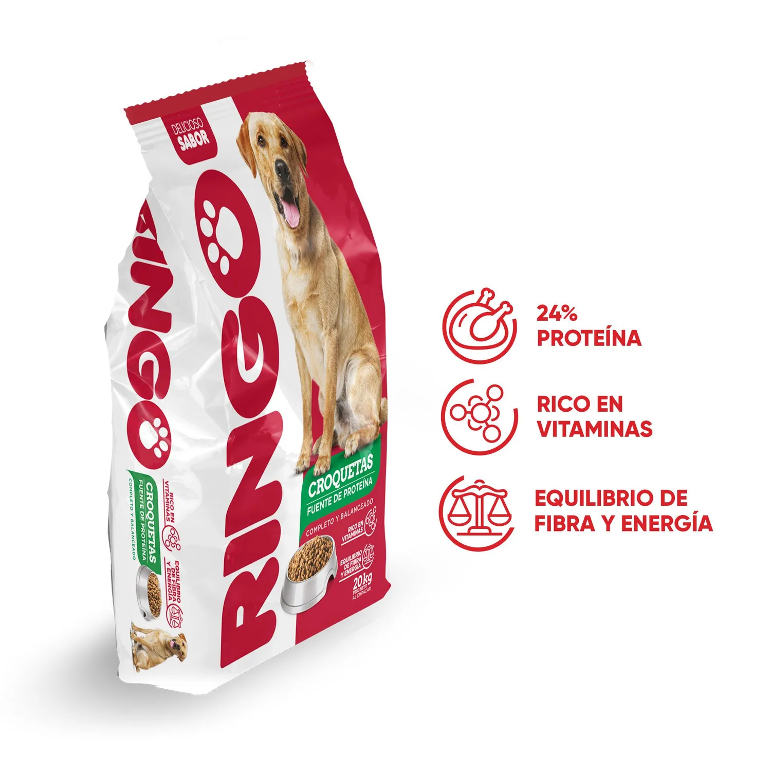 Comida Seca Para Perros Ringo Original Adulto 20 Kg 4