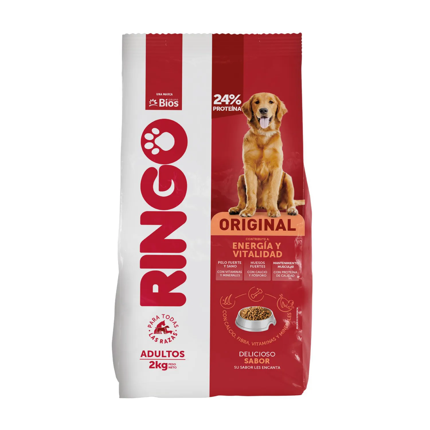 Comida Seca Para Perros Ringo Original Adulto 2 Kg
