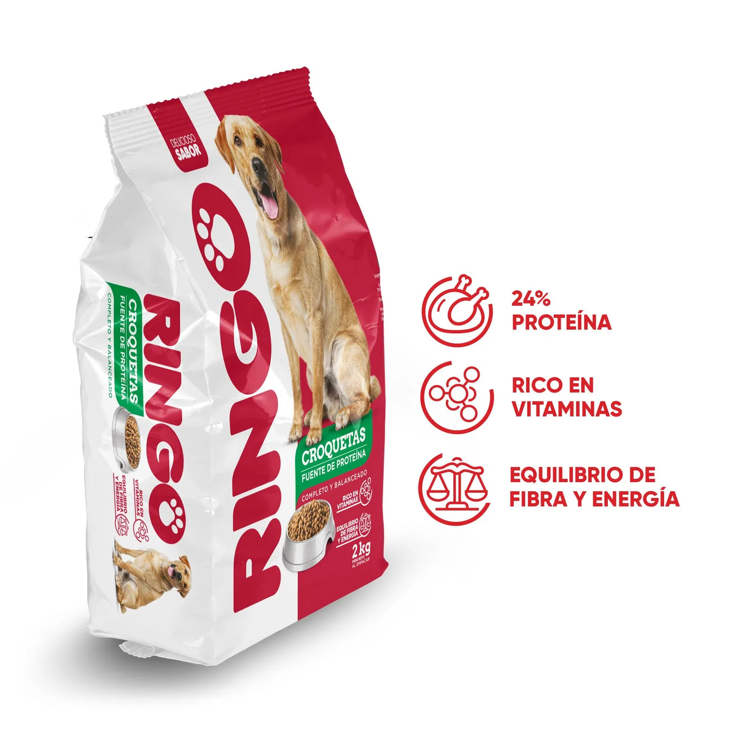 Comida Seca Para Perros Ringo Original Adulto 2 Kg 6