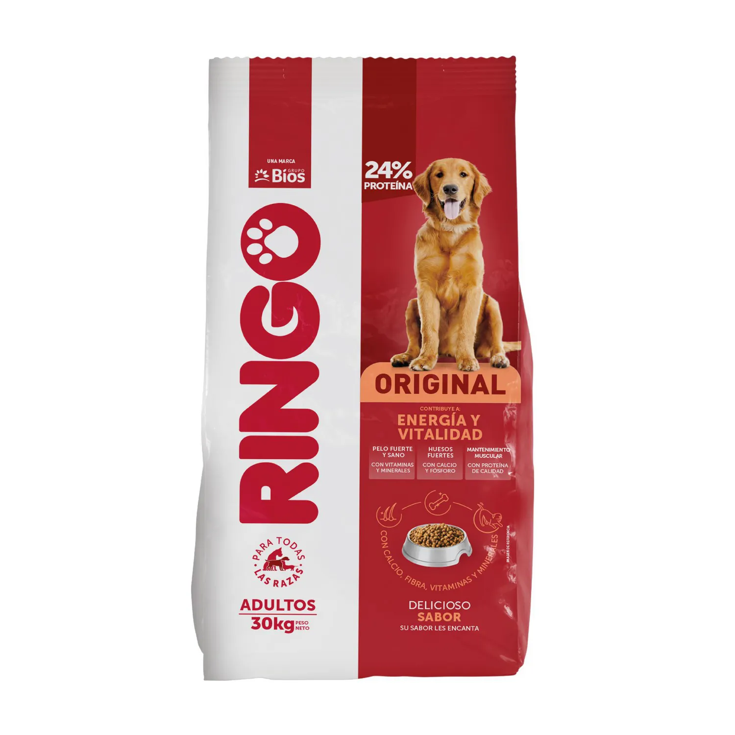 Comida Seca Para Perros Ringo Original Adulto 30 Kg