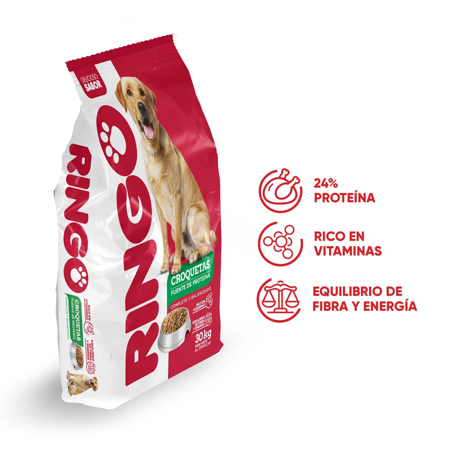 Comida Seca Para Perros Ringo Original Adulto 30 Kg 6