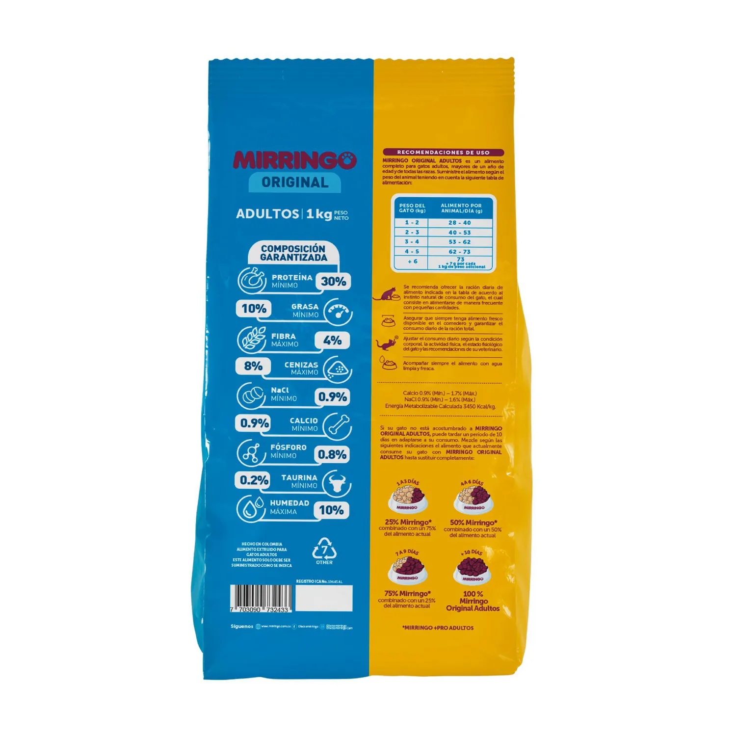 Comida Seca Mirringo Gato Adulto 1 Kg