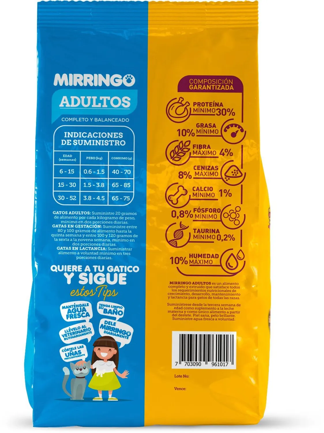 Comida Seca Mirringo Gato Adulto 1 Kg 7