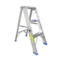 Escalera Certificada 0.90 m 3 P Tijera en Aluminio Tipo III 91 kg Fanes