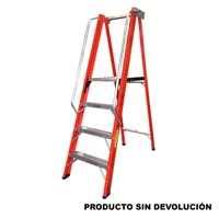 Escalera Certificada 1.20 m 4 P Plataforma Dieléctrica Tipo IA 136 kg Fanes