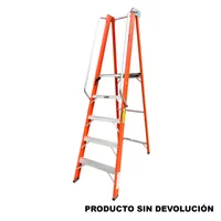 Escalera Certificada 1.50 m 5 P Plataforma Dieléctrica Tipo IA 136 kg Fanes