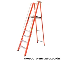 Escalera Certificada 2.10 m 7 P Plataforma Dieléctrica Tipo IA 136 kg Fanes