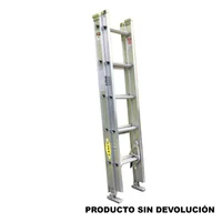 Escalera Certificada 1.50 a 3 m 10 P Extensión en Aluminio 136 kg Fanes