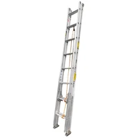 Escalera Certificada 2.5 a 5.0 m 16 P Extensión en Aluminio 136 kg Fanes