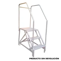 Escalera Certificada Tipo Avión en Hierro 3 Pasos 0.75 m de 136 kg de Resistencia