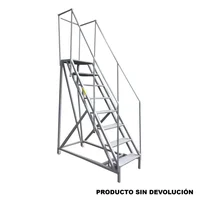 Escalera Certificada Tipo Avión en Hierro 8 Pasos 2.00 m de 136 kg de Resistencia