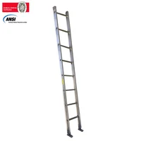 Escalera Certificada 2.50 m 8 P Pared Aluminio 136 kg Fanes