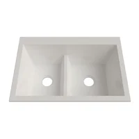Lavaplatos Koa 84X56Cm Mármol Sintético Marfil Brillante De Sobreponer O Submontar