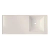 Lavadero Pro 140x60 Cm Derecho Brillante Marfil