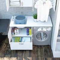 Mueble Para Lavadero Pro 140x60 Cm Blanco