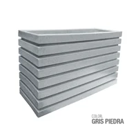 Jardinera Plástica Rectangular 100x35x60cm Gris Piedra
