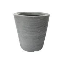 Matera Plástica Cónica 59x59x59cm Gris Piedra