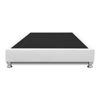 Base Cama Completa Sencilla 90X190Cm Ecocuero Blanco