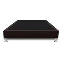 Base Cama Completa Sencilla 90X190Cm Microfibra Café