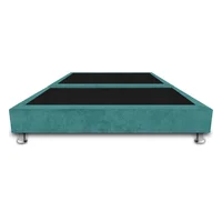 Base Cama Dividida Queen 160X190Cm Ecocuero Azul