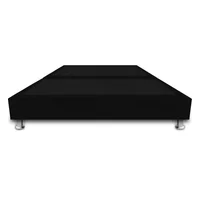 Base Cama Dividida Doble 140X190Cm Microfibra Negro