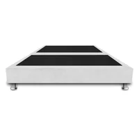 Base Cama Dividida King 200X200Cm Microfibra Blanco