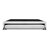 Base Cama Nido Sencilla 190X90X30Cm Microfibra Blanco