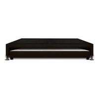 Base Cama Nido Sencilla 190X90X30Cm Microfibra Café