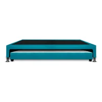 Base Cama Nido Sencilla 190X90X30Cm Microfibra Azul