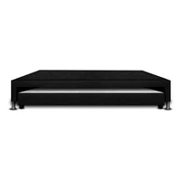 Base Cama Nido Semidoble 190X120X30Cm Microfibra Negro