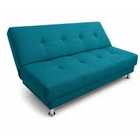 Sofá Cama Premium 120X190 Ecocuero Azul