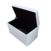 Puff Baúl Microfibra Blanco