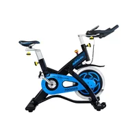 Bicicleta Spinning De Banda Con Monitor Capacidad 160 Kg Color Negro/Azul
