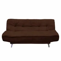 Sofá Cama Blu 3 Puestos Tela Café
